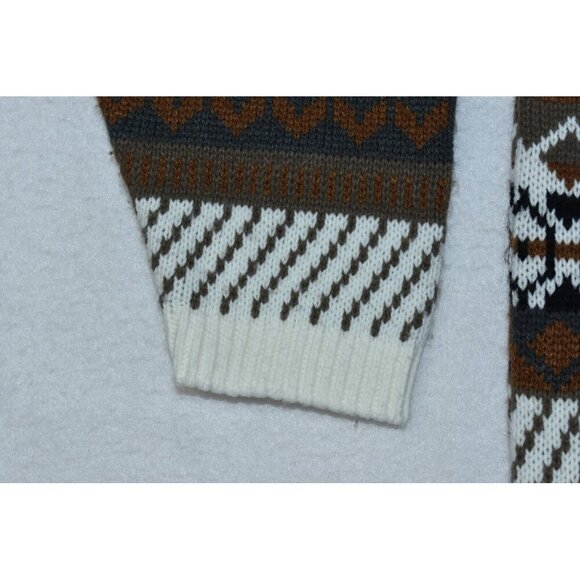Carriage Court Women's Sweater Size L Nordic Graphic High Neck Knit Vintage 90s - Picture 3 of 10